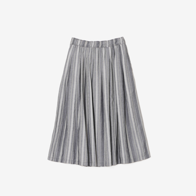 【Tyrolean striped】BOXプリーツギャザースカ