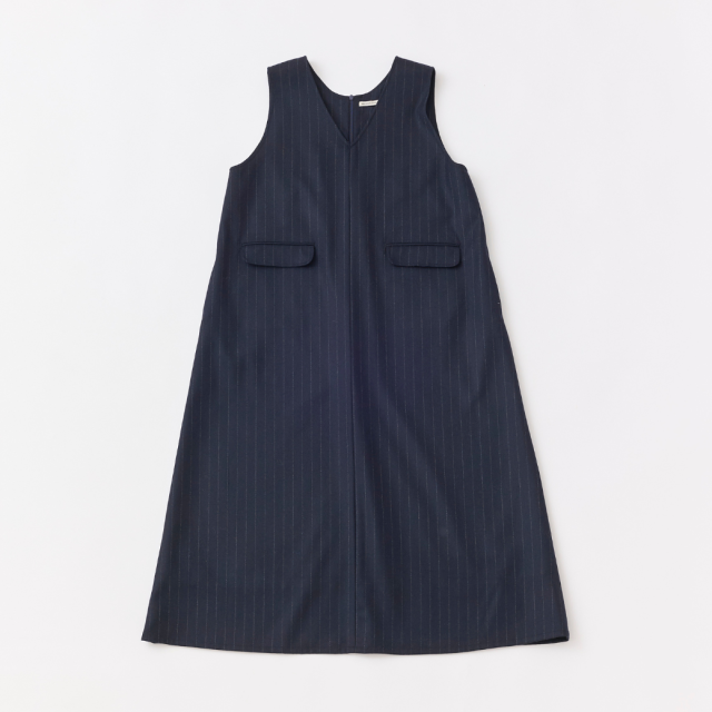 ストライプVネックジャンパースカート KATO` GRANDMA MAMA DAUGHTER