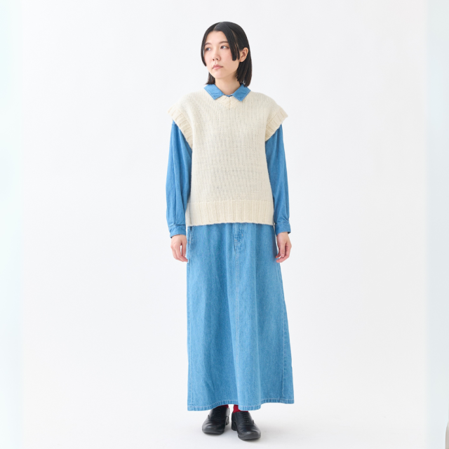 10ozデニム サイドベルトスカート KATO` GRANDMA MAMA DAUGHTER