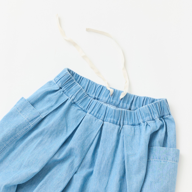 2026年4月お届け】6oz綿麻デニムサイドポケットタックスカート KATO