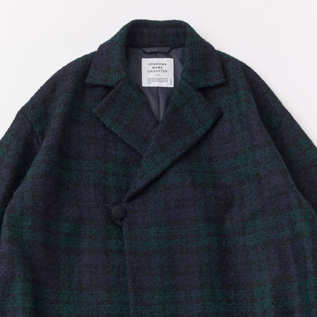 カシミヤショートビーバーロングコートブラック KATO` GRANDMA MAMA