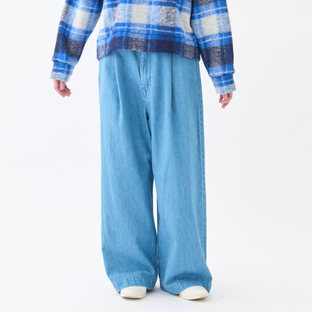 【10月中旬入荷予定】10ozデニム タックワイドパンツ