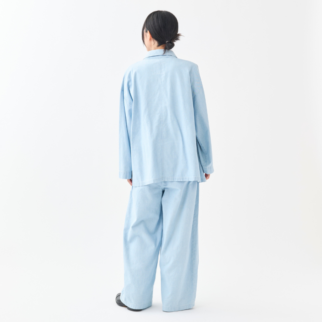3/1 on sale】インディゴオックス3タックワイドパンツ KATO` GRANDMA
