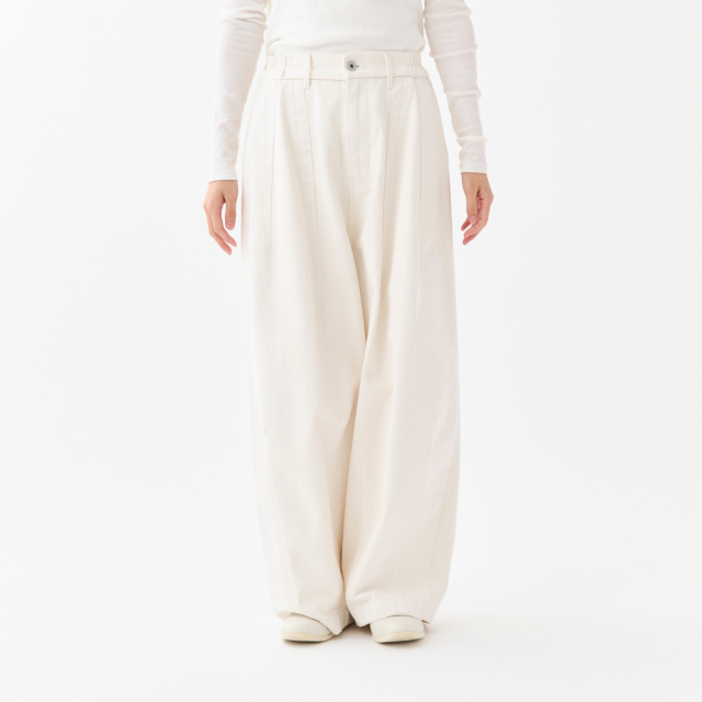 3/1 on sale】『White pigment』 オックスバルーンパンツ KATO