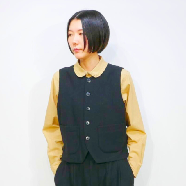 ツイード パッチポケットベスト
