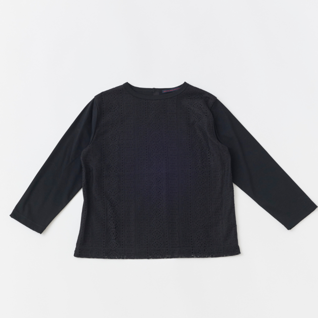 2color 】レースアップショートスリムカットソートップス