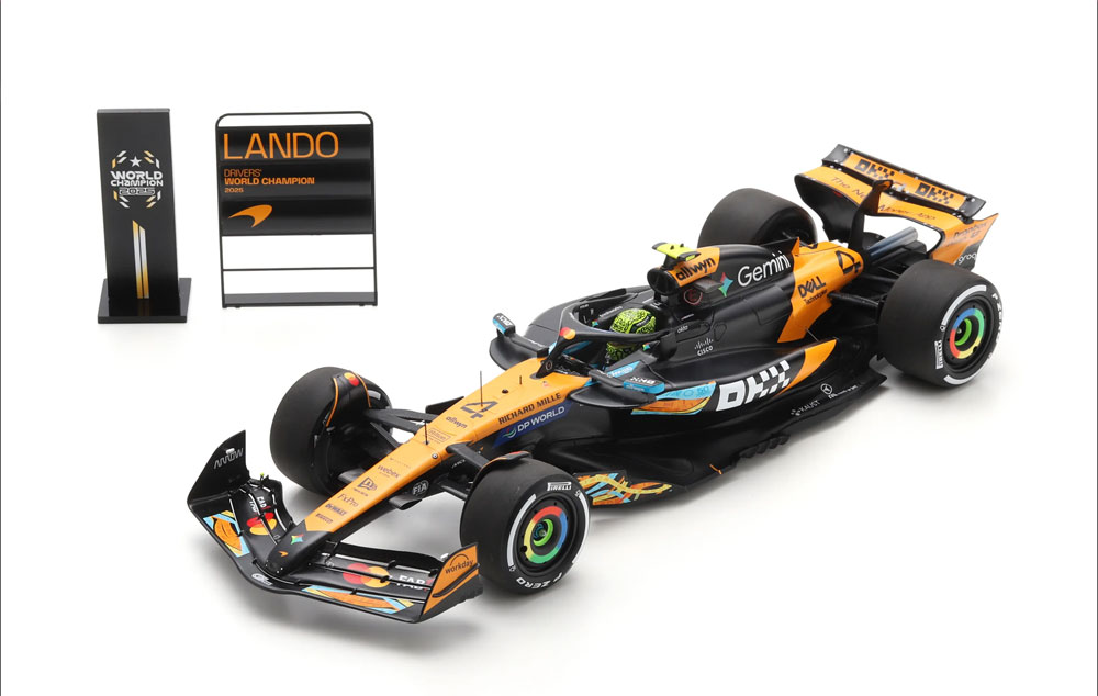スパーク 1/18 マクラーレン MCL39 No.4 L.ノリス 2025年アブダビGP F1ドライバーズワールドチャンピオン
