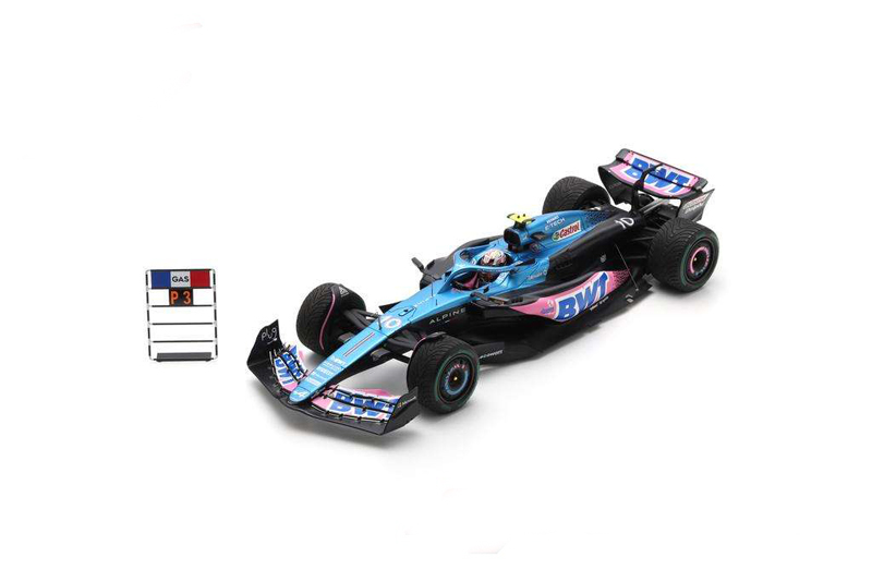 【開幕ミニカーフェアー対象】スパーク 1/18 アルピーヌ A523 P.ガスリー 2023年オランダGP No.10 With pit board 