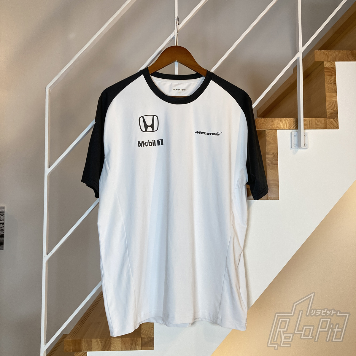 【ReLaPit古着販売】【メール便発送】マクラーレンホンダ F1チーム チームTシャツ ホワイト サイズ:L