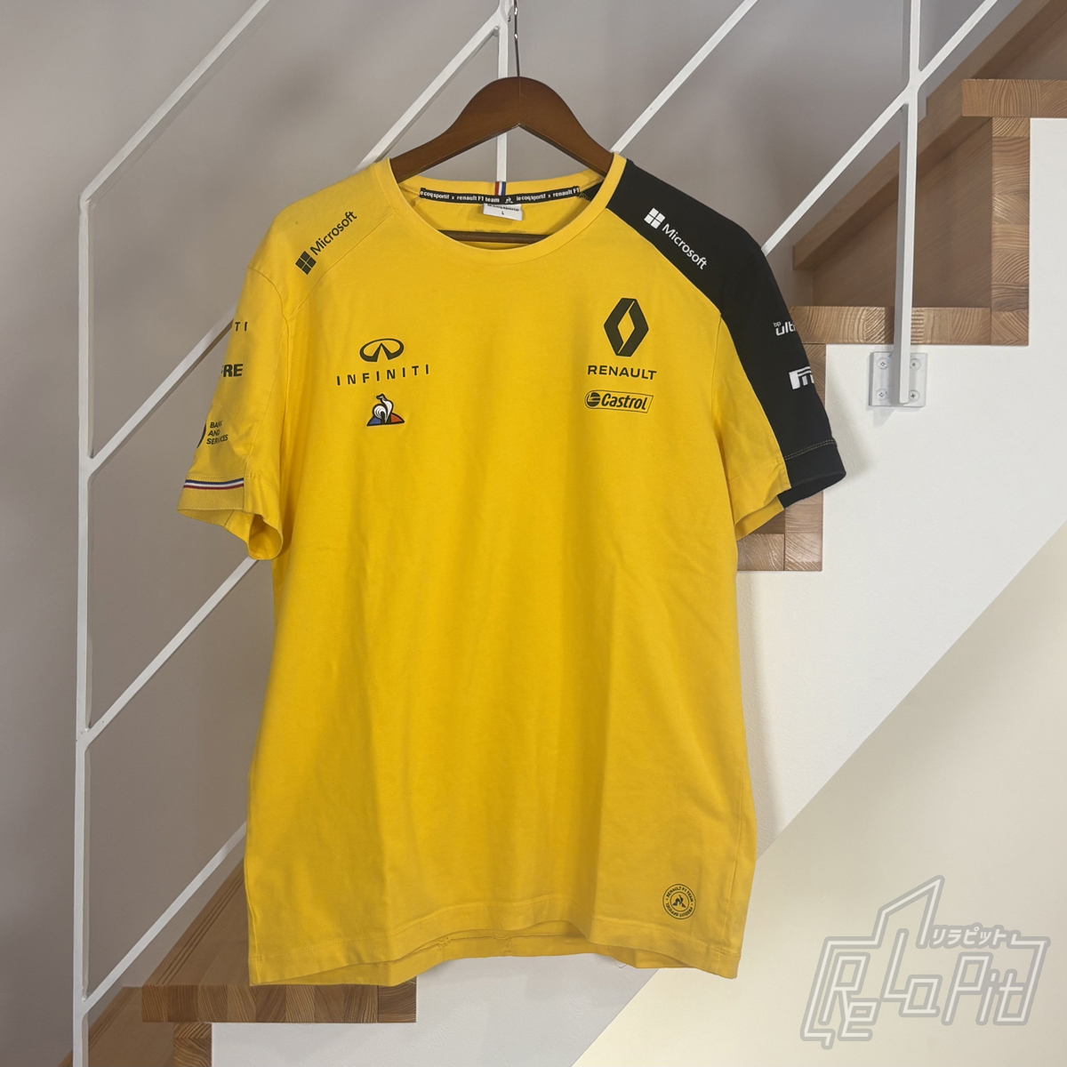 【ReLaPit古着販売】【メール便発送】ルノー チーム Ｔシャツ イエロー サイズ:L　PROクリーニング済