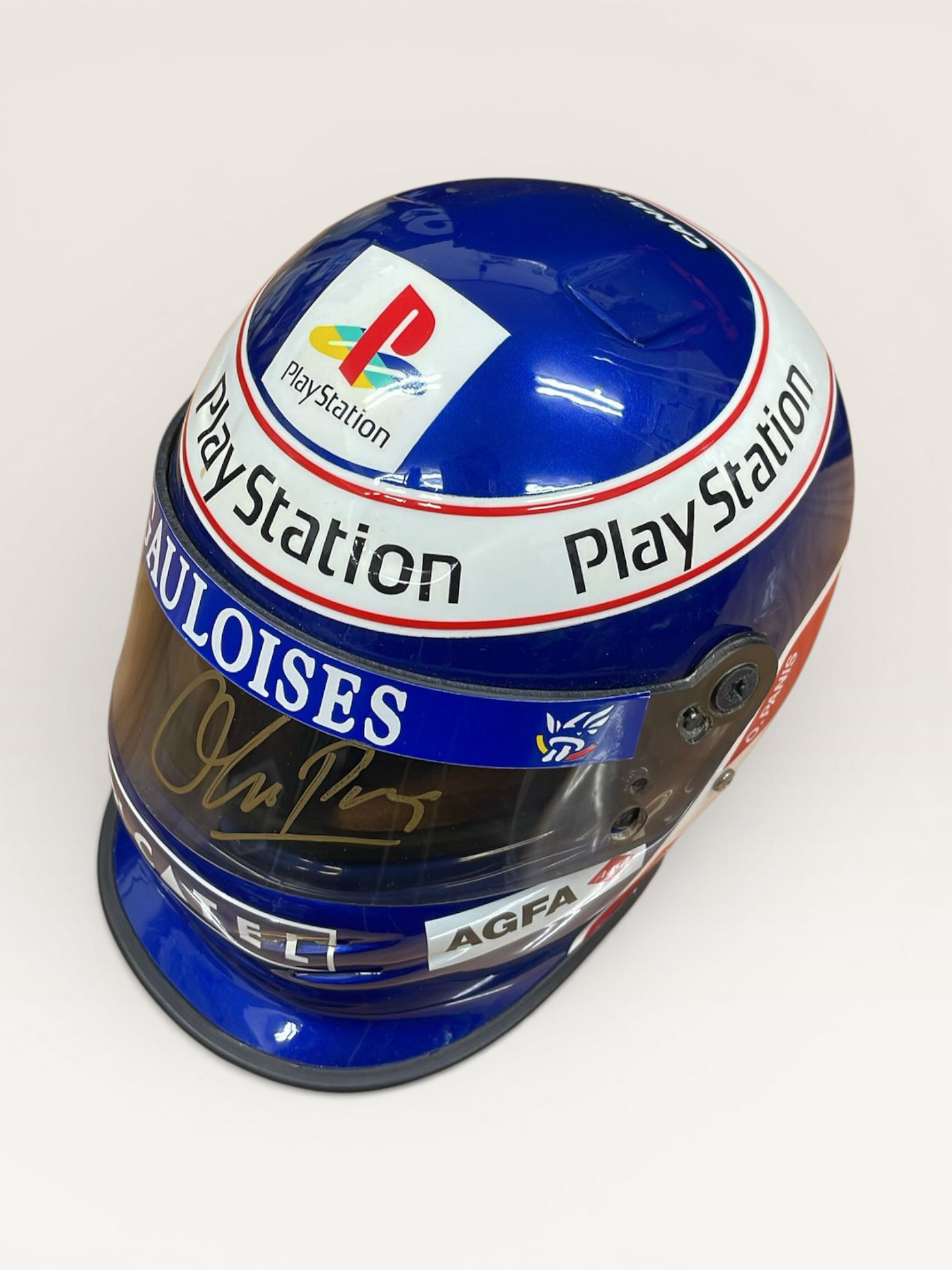 O.パニス 直筆サイン入り BELL プロストGP 1998 1/2 ヘルメット 箱なし
