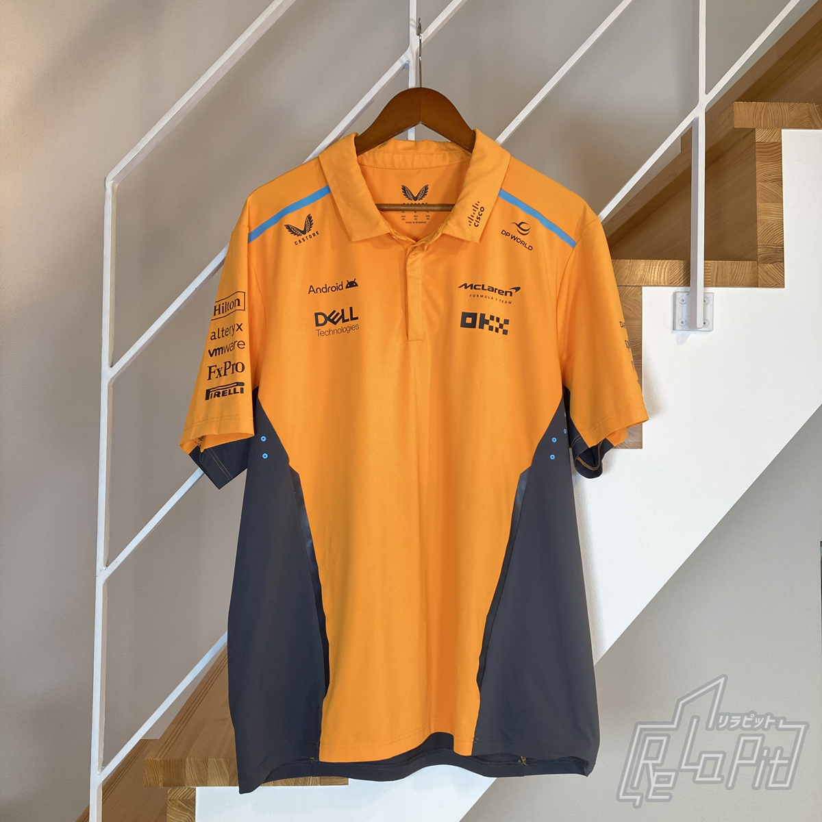 【ReLaPit古着販売】【メール便発送】マクラーレン チーム ポロシャツ 2024 オレンジ サイズXL