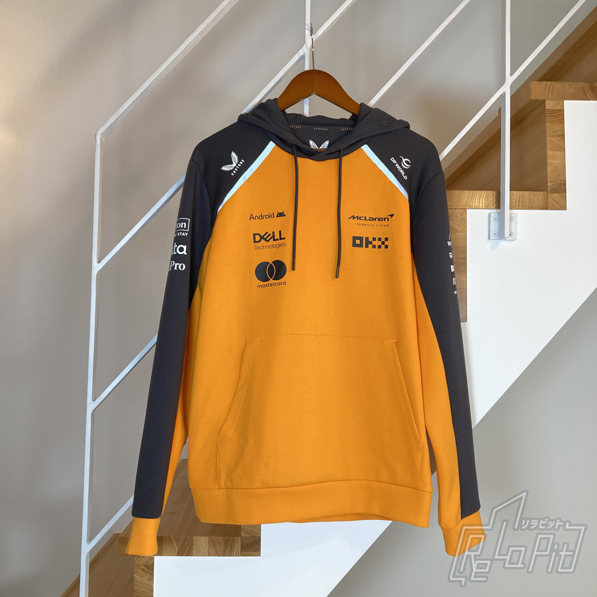 【ReLaPit古着販売】【宅急便発送】マクラーレン チーム フーディー 2025 オレンジ サイズL