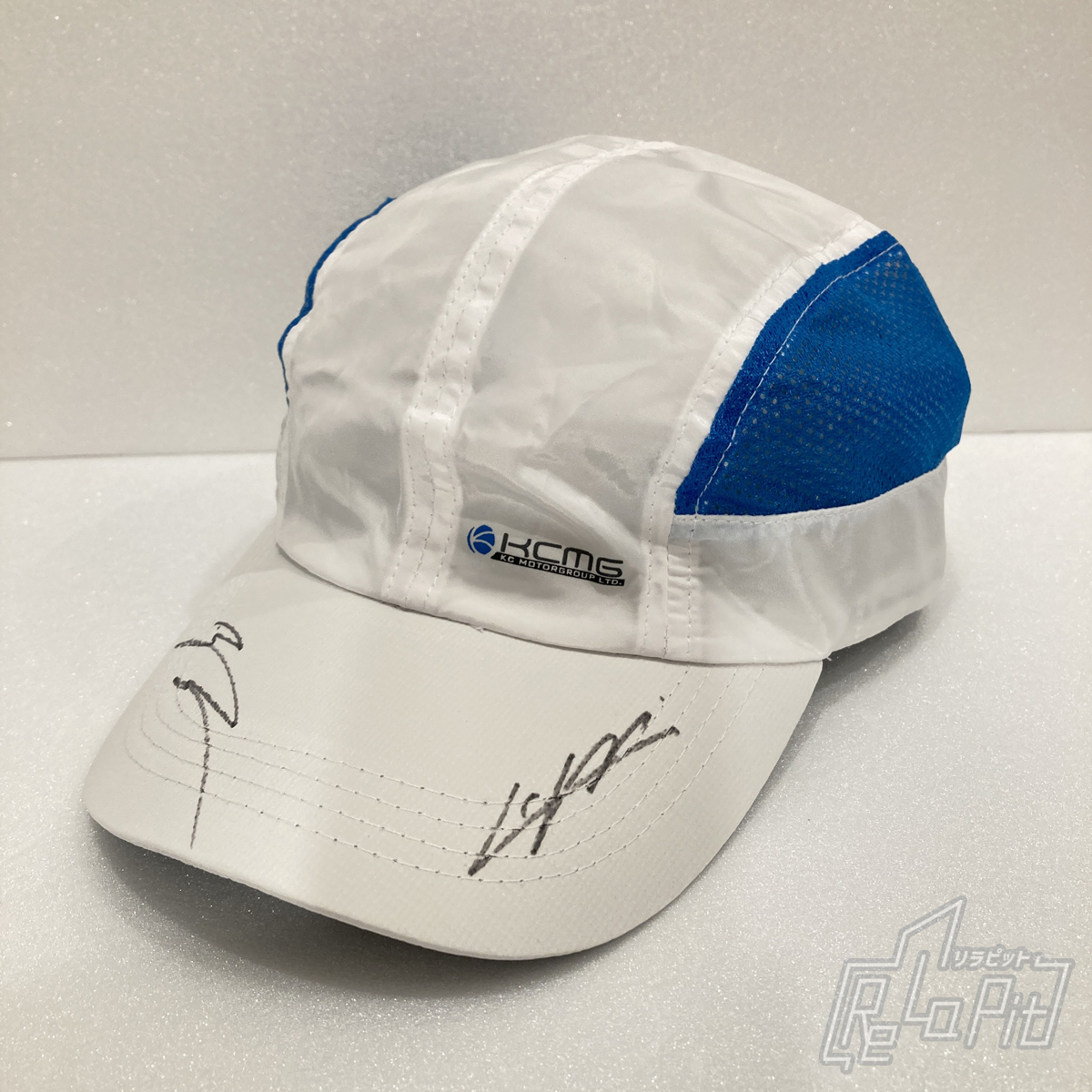 【ReLaPit古着販売】【宅急便発送】小林可夢偉＆国本雄資 直筆サイン入り KCMG チーム キャップ ホワイト
