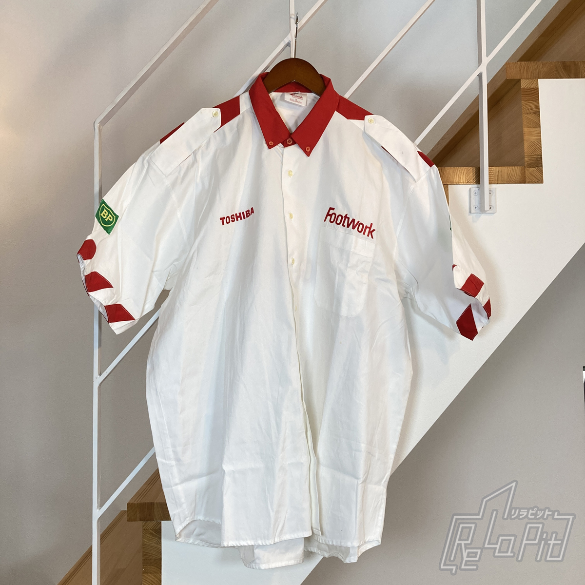 【ReLaPit古着販売】【メール便発送】フットワーク無限 ピットシャツ支給品 サイズ:XXL
