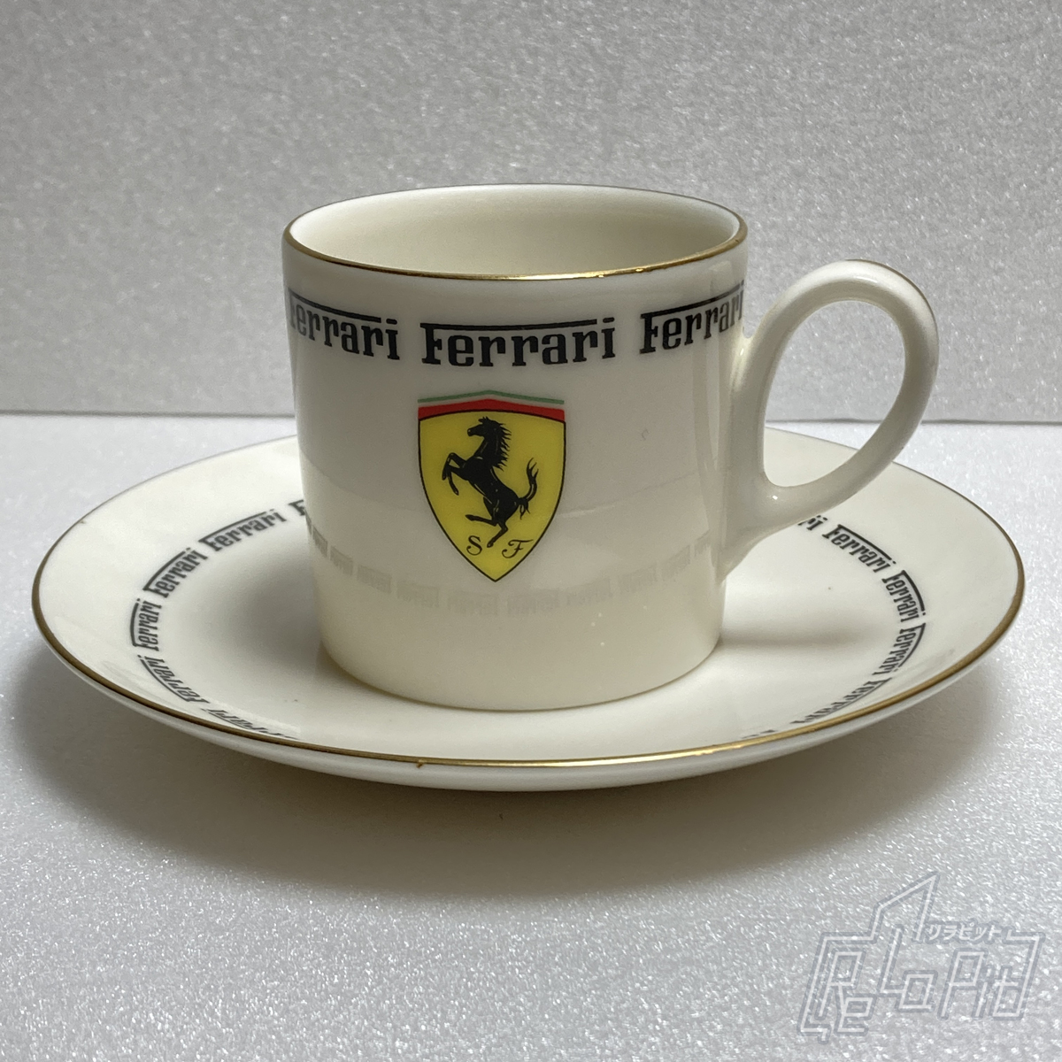 【ReLaPit古着販売】【宅急便発送】フェラーリ カップ ソーサー セット ホワイト Type B