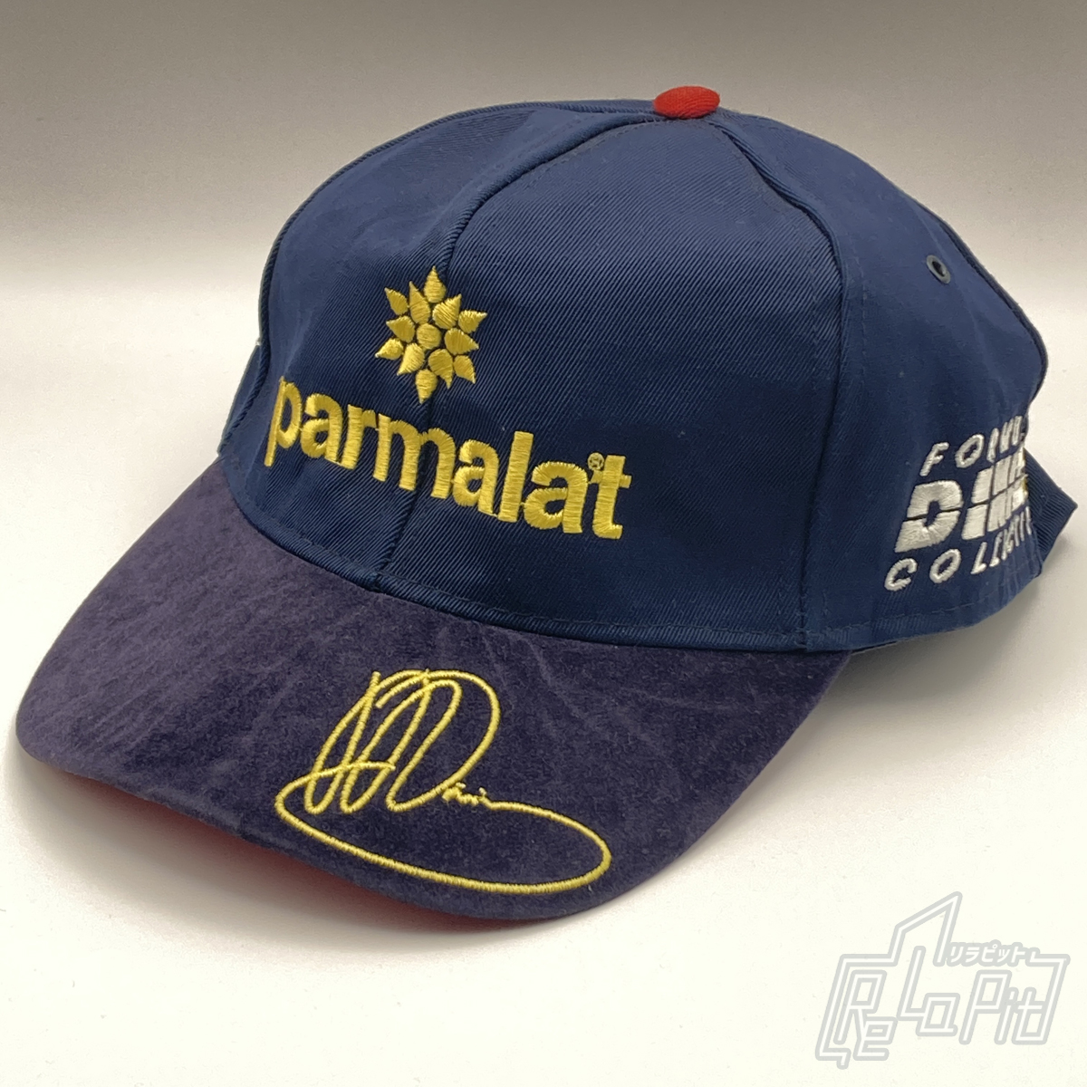 【ReLaPit古着販売】【宅急便発送】ペドロ・ディニス Parmalat キャップ ネイビー 経年劣化あり