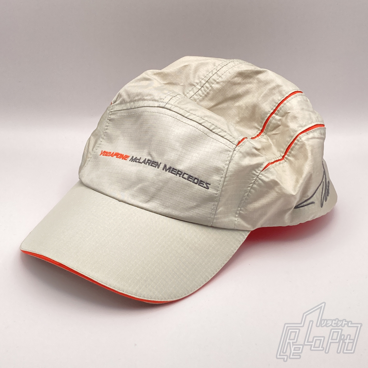 【ReLaPit古着販売】【宅急便発送】ボーダフォン マクラーレン メルセデス 2007 チーム キャップ シルバー×レッド