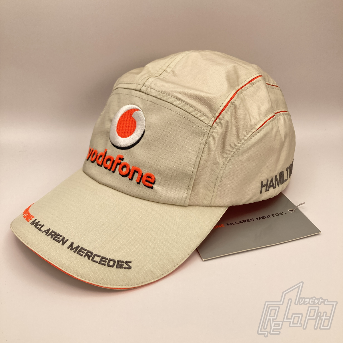【ReLaPit古着販売】【宅急便発送】ルイス・ハミルトン VODAFONE マクラーレン メルセデス チームキャップ シルバー 新品タグ付き