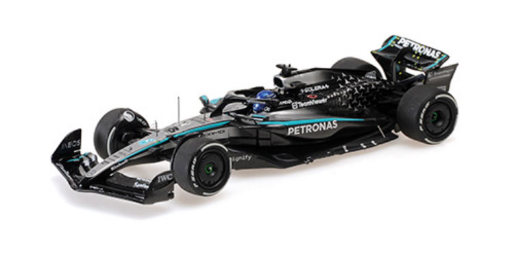 ミニチャンプス 1/43 メルセデス F1チーム W16 G.ラッセル 2025年シンガポールGP 優勝
