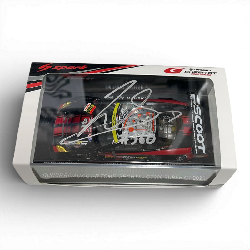 清水啓伸選手直筆サイン入 スパーク 1/43 RUNUP RIVAUX GT-R TOMEI
