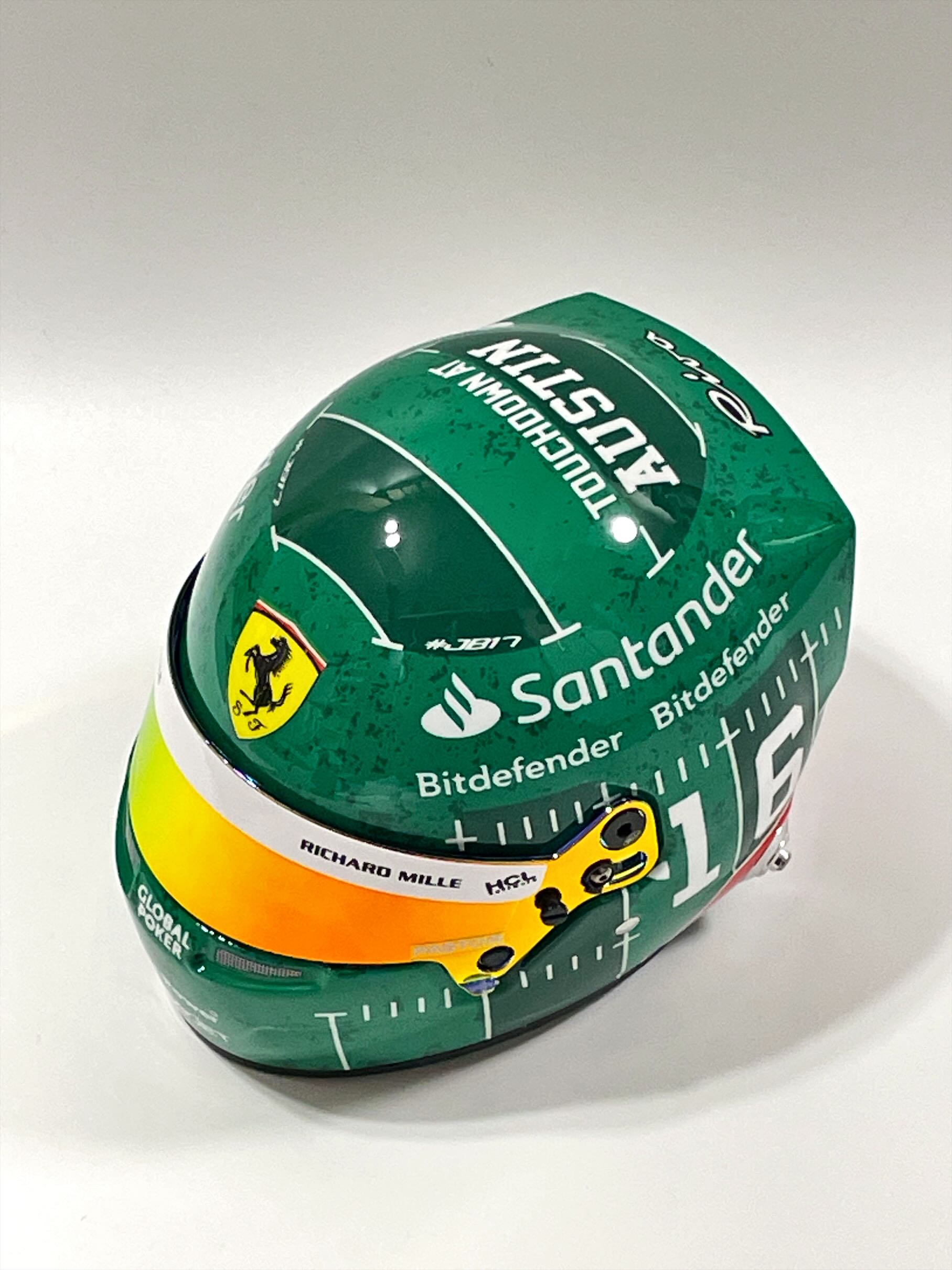 【海外並行輸入品】C.ルクレール 2023年アメリカGP(オースチン) 1/2ヘルメット