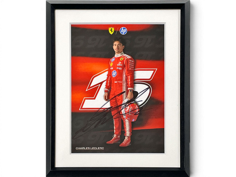 C.ルクレール直筆サイン入 2026フェラーリ ドライバーズカード(額装品）TYPEC