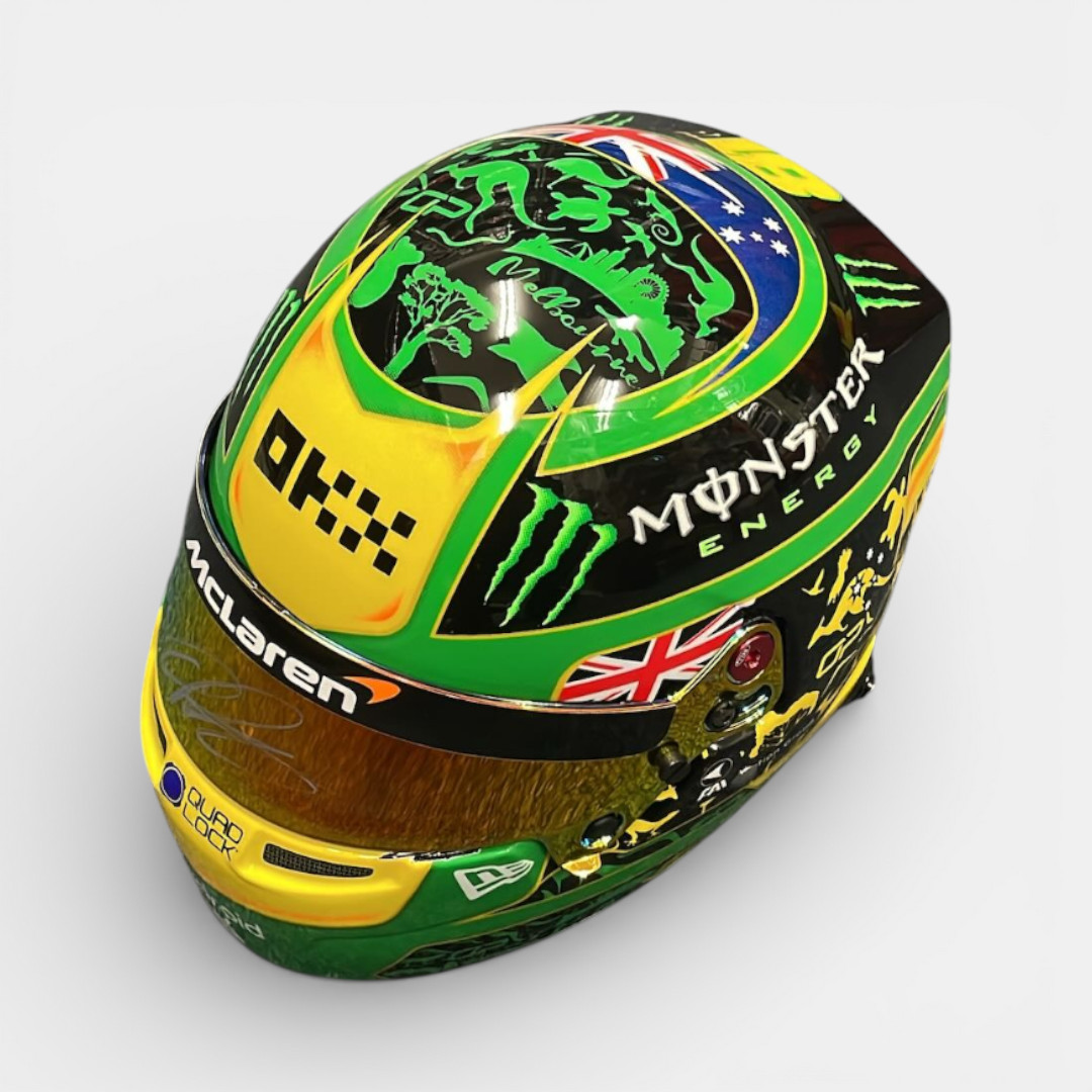 O.ピアストリ直筆サイン入 2025年 オーストラリアGP マクラーレン 1/2ヘルメット