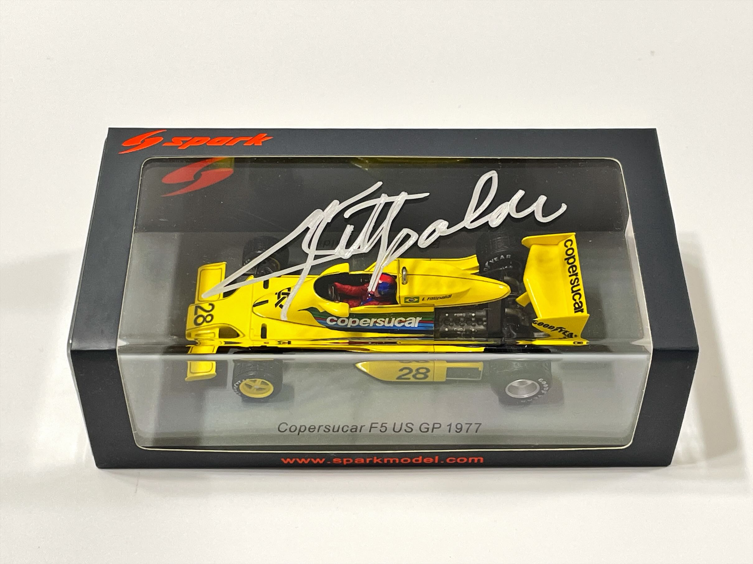 apostoys グサリ GUSARI 黄色成形 スーパーフェスティバル購入品 E.フィッティパルディ直筆サイン入 スパーク 1/43 コパスカー F5