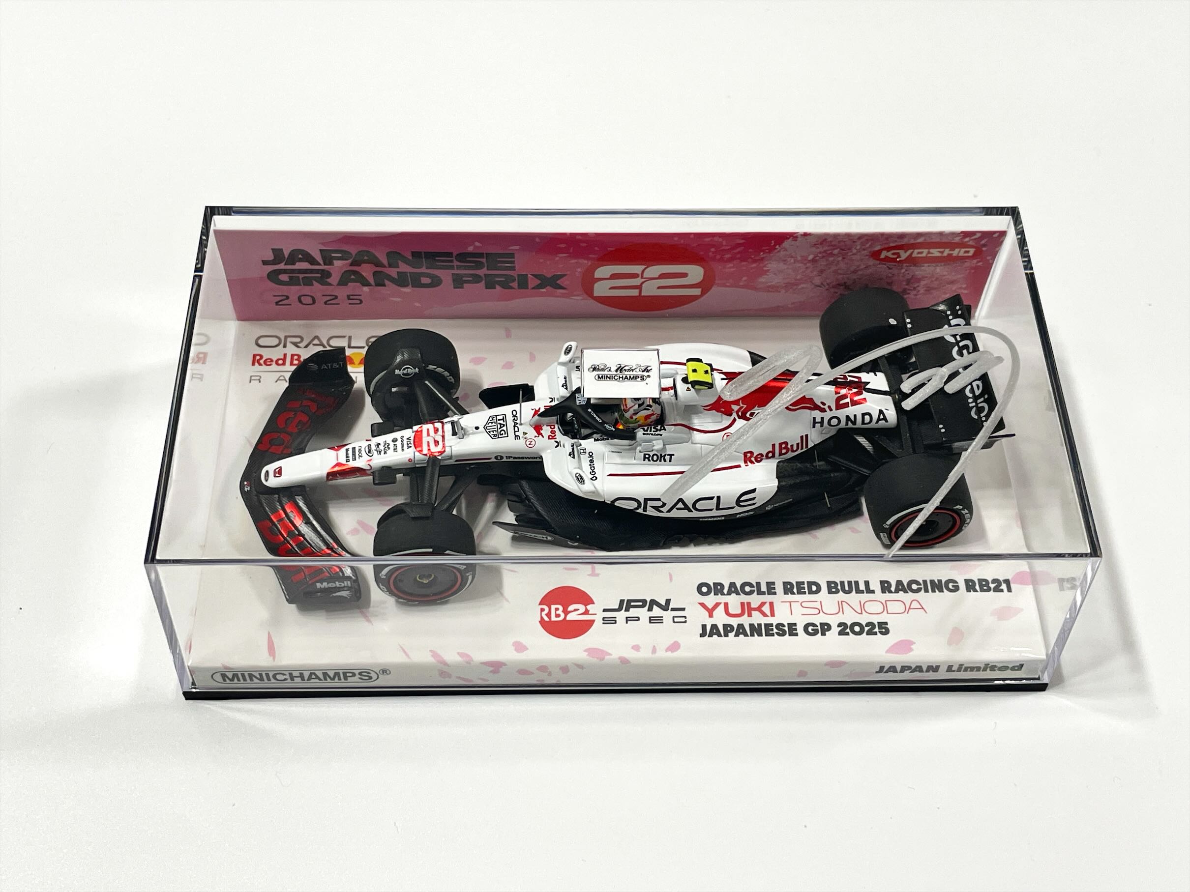 角田裕毅直筆サイン入 ミニチャンプス 1/43 京商別注 レッドブル RB21 角田裕毅 日本GP 2025