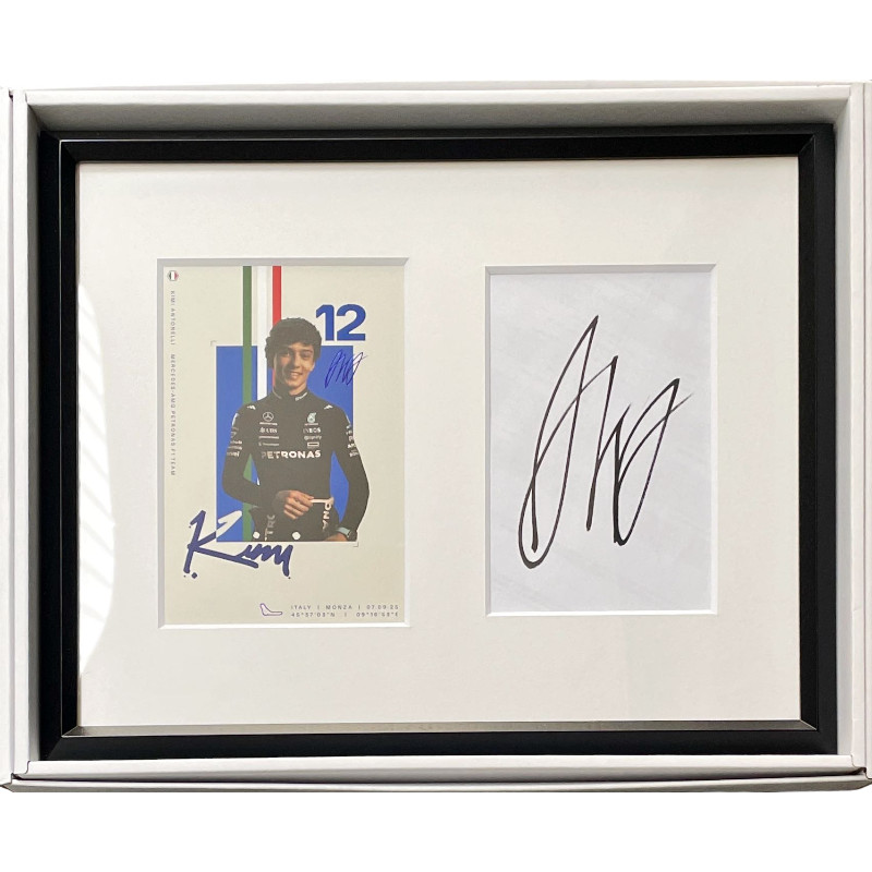 K.アントネッリ直筆サイン入色紙＋2025ドライバーズカード(額装品)