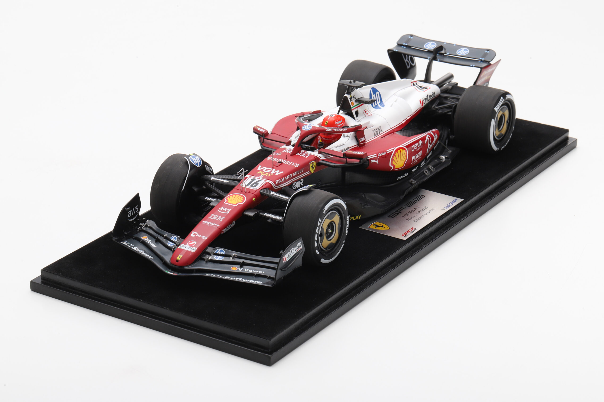 ルックスマート LS18F1078 1/18 フェラーリ SF-25 C.ルクレール 2025年イタリアGP No.16