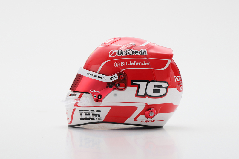 日本未発売　ビッグスケールF1コレクション　ルクレール　1/5 ヘルメット ルックスマート LSHEL01 1/5 ヘルメット シャルル ルクレール