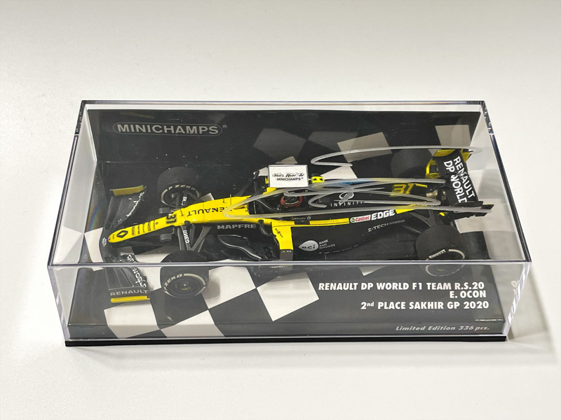 E.オコン直筆サイン入 ミニチャンプス 1/43 ルノー R.S.20  2020年サヒールGP2位