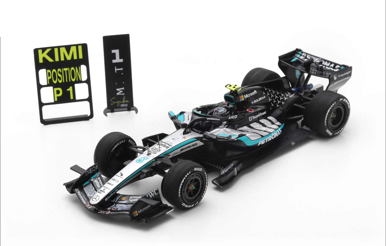 スパーク S9389 1/43 メルセデス W17 K.アントネッリ 2026年日本GP 優勝 No.12
