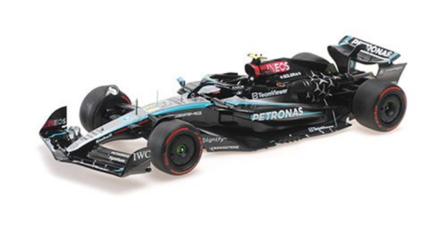 ミニチャンプス 110242444 1/18 メルセデス W15 Eパフォーマンス L.ハミルトン 2024年アブダビGP ラストレース フィギュア付