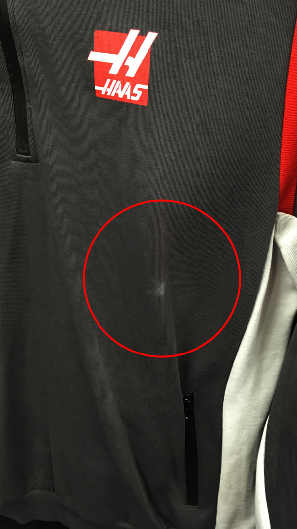 SALE】ハースF1チーム 2017 チーム支給品 ハーフZIPスウェット USED