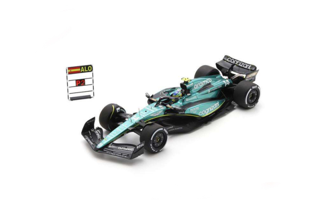 スパーク 1/18 アストンマーティン AMR23 F.アロンソ 2023年カナダGP2位 No.14 With pit board 