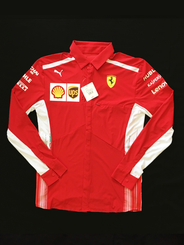 2019 フェラーリ(FERRARI F1) チーム支給品 (オーストラリアGP用）チーム上級スタッフ向け PIT長袖シャツ 新品 サイズM(大きめ）