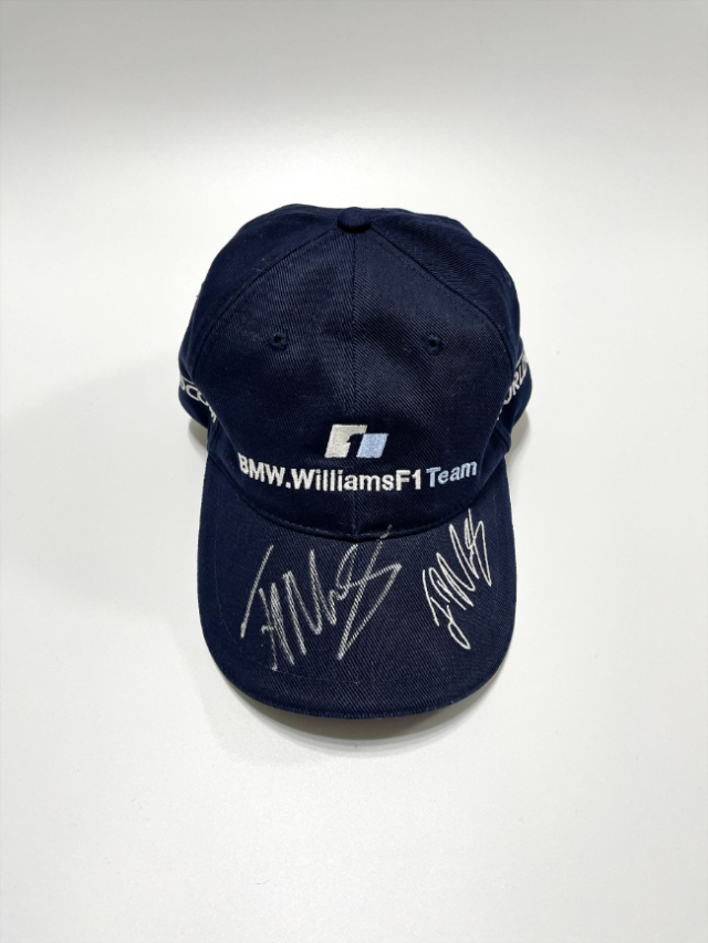特価キャップ】J.P.モントーヤ直筆サイン入 ウィリアムズ時代キャップ