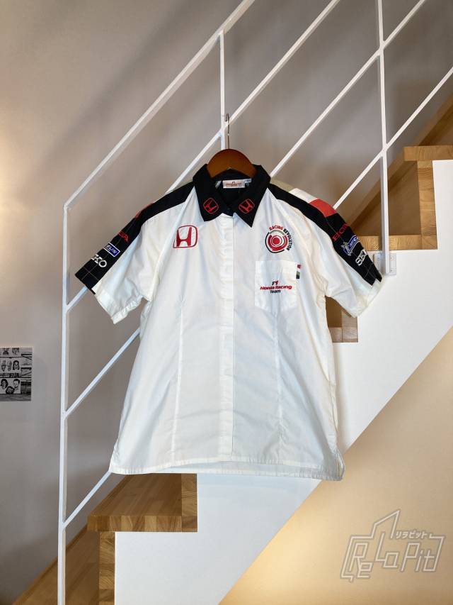 【ReLaPit古着販売】【メール便発送】HONDA F1 チームレプリカ PITシャツ Lサイズ  ※訳アリ(襟汚れあり)