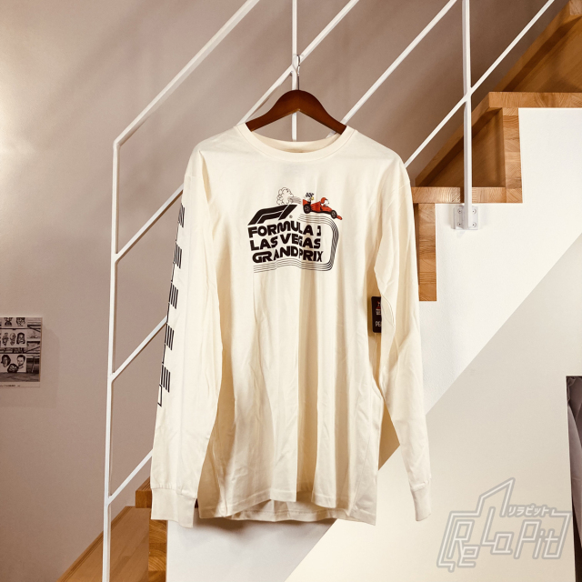 【ReLaPit古着販売】【メール便発送】F1×ラスベガスGP限定×スヌーピーコラボ 長袖Tシャツ Lサイズ　新古品
