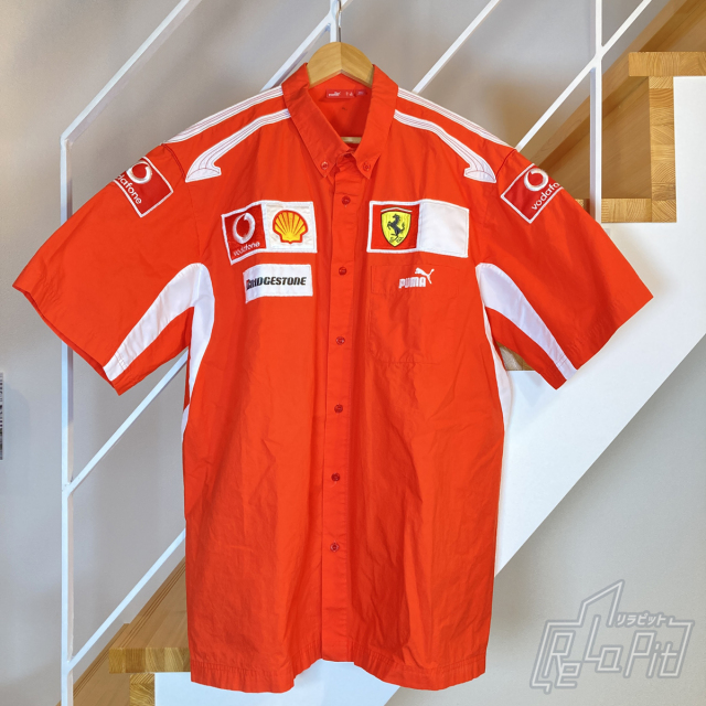【ReLaPit古着販売】【メール便発送】フェラーリ F1　2006　チームレプリカPITシャツXLサイズ