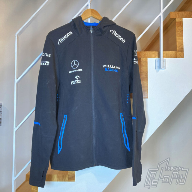 【ReLaPit古着販売】【宅急便発送】ウィリアムズ　F1チームレプリカ　ジップフーディ(パーカー)Lサイズ