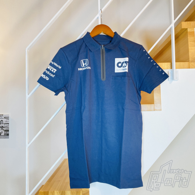 【ReLaPit古着販売】【メール便発送】アルファタウリ・ホンダ F1 チーム2020年 チームレプリカ ポロシャツ ネイビー タグ・袋付・新古品  サイズS