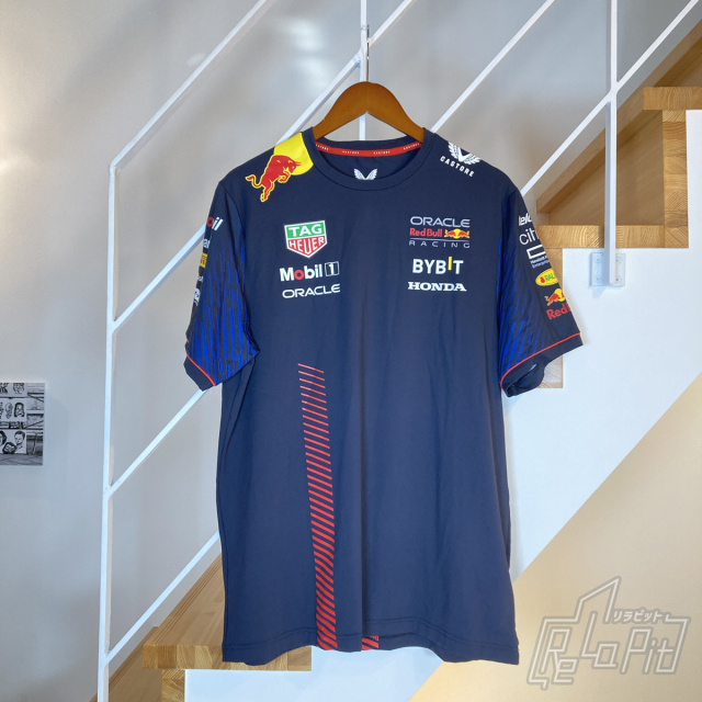 【ReLaPit古着販売】【メール便発送】オラクル レッドブル レーシング 2023 チーム Tシャツ ネイビー XLサイズ