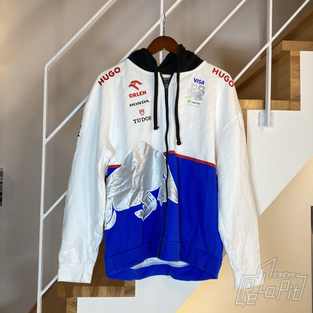 【ReLaPit古着販売】【宅急便発送】VISA CASH APP RB F1 チーム レプリカ ジップ フーディー 2024 ホワイト×ブルー