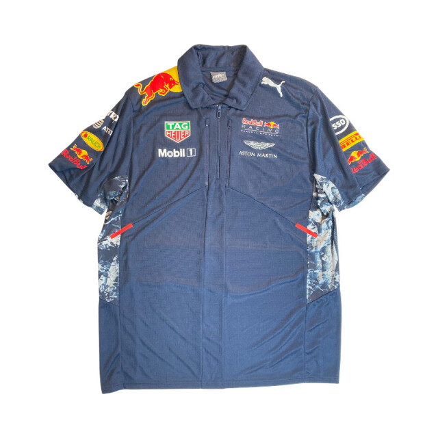 レッドブル 2016 チーム支給品チーム ポロシャツ プーマ製 ネイビー USED サイズ:XXL