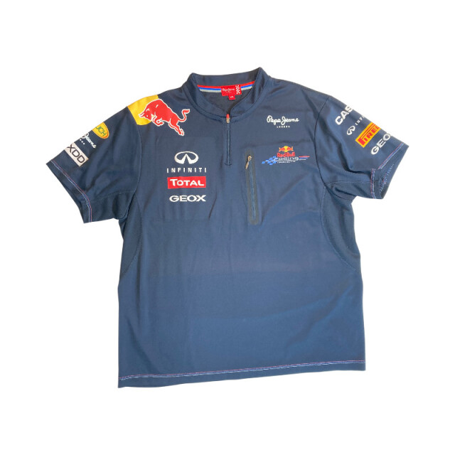 レッドブル 2011 チーム支給品チーム ポロシャツ ペペジーンズ製 ネイビー USED サイズ:XXL