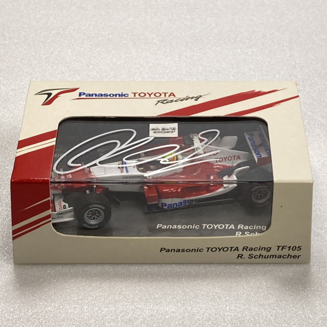 【特価1点もの】ラルフ・シューマッハ 直筆サイン入り ミニチャンプス トヨタ TF105 ラルフ・シューマッハ 日本限定モデル